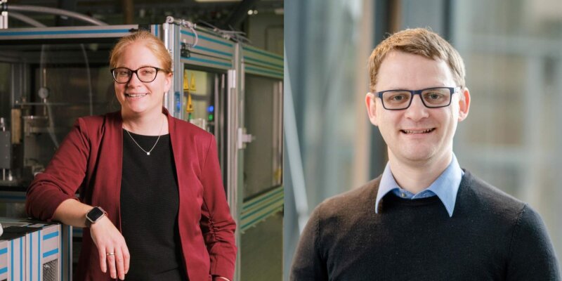 Doris Segets and Ulf-Peter Apfel are working together to develop new catalysts for hydrogen production. Doris Segets and Ulf-Peter Apfel are working together to develop new catalysts for hydrogen production.