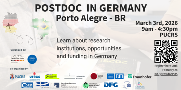 Flyer vom Event Postdoc in Germany Porto Alegre 2026