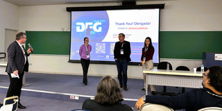 Picture with info session speakers