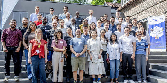 Group photo of the 37 early-career researchers