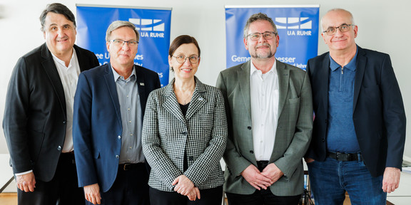 Five representatives from the UA Ruhr and its Latin America Liaison Office