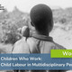 Event image with a child from behind going to work