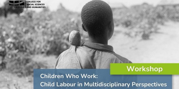 Event image with a child from behind going to work
