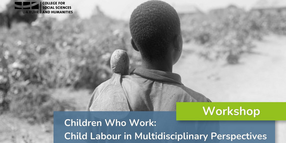 Event image with a child from behind going to work