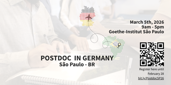 Flyer vom Workshop Postdoc in Germany São Paulo 2026