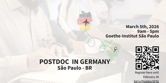 Flyer vom Workshop Postdoc in Germany São Paulo 2026 Flyer vom Workshop Postdoc in Germany São Paulo 2026
